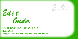 edit onda business card